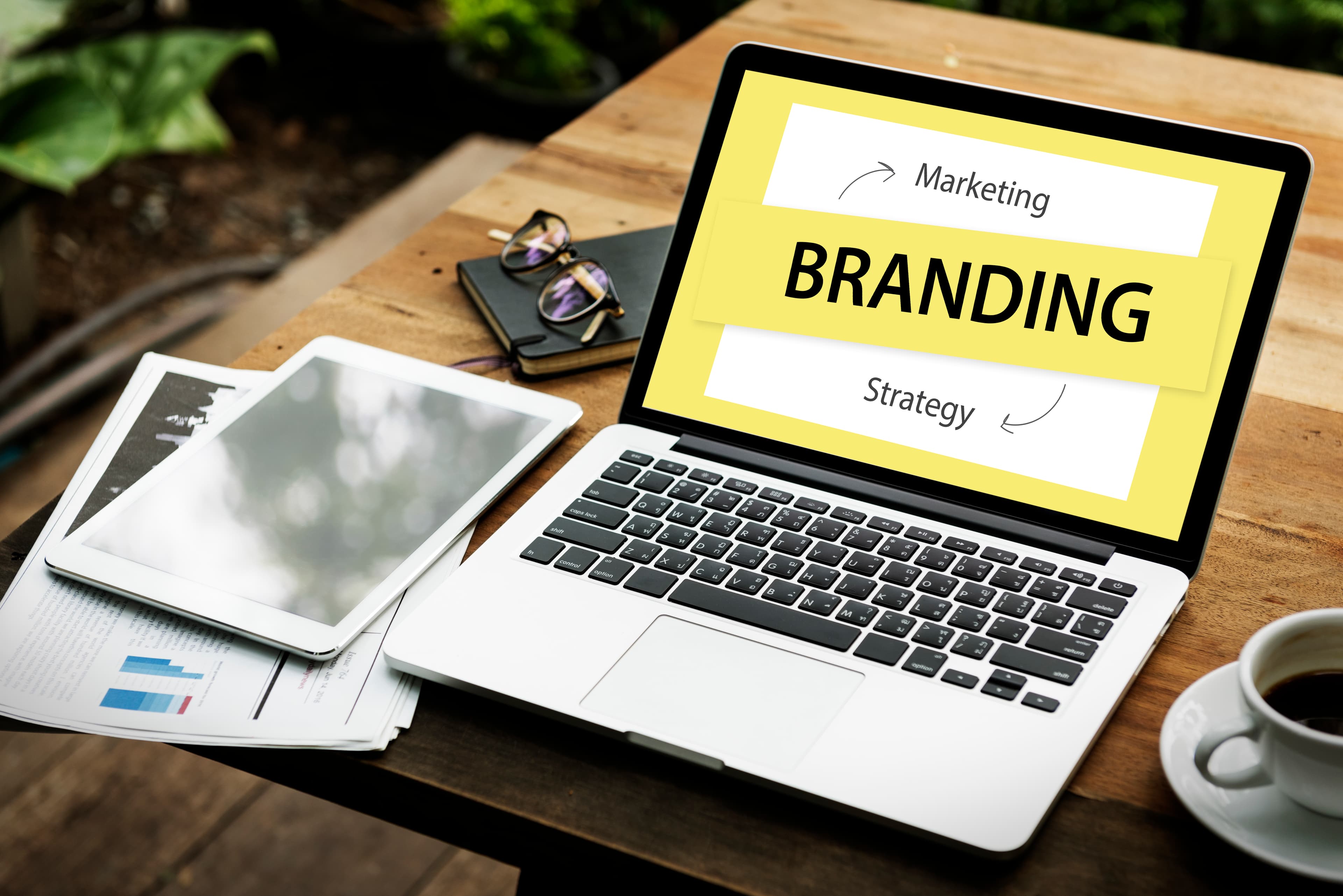 Designer working on branding analytics